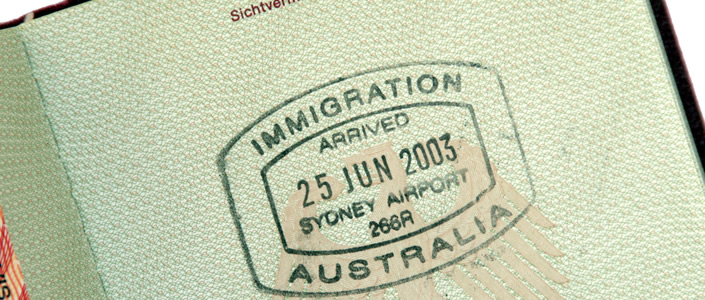 オーストラリア観光ビザの登録証明書